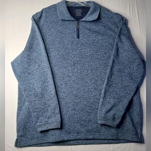 Haggar Men’s‎ Fleece 1/4 Zip Zip Up Pullover Sweater Sweatshirt Mens 3XLT Navy